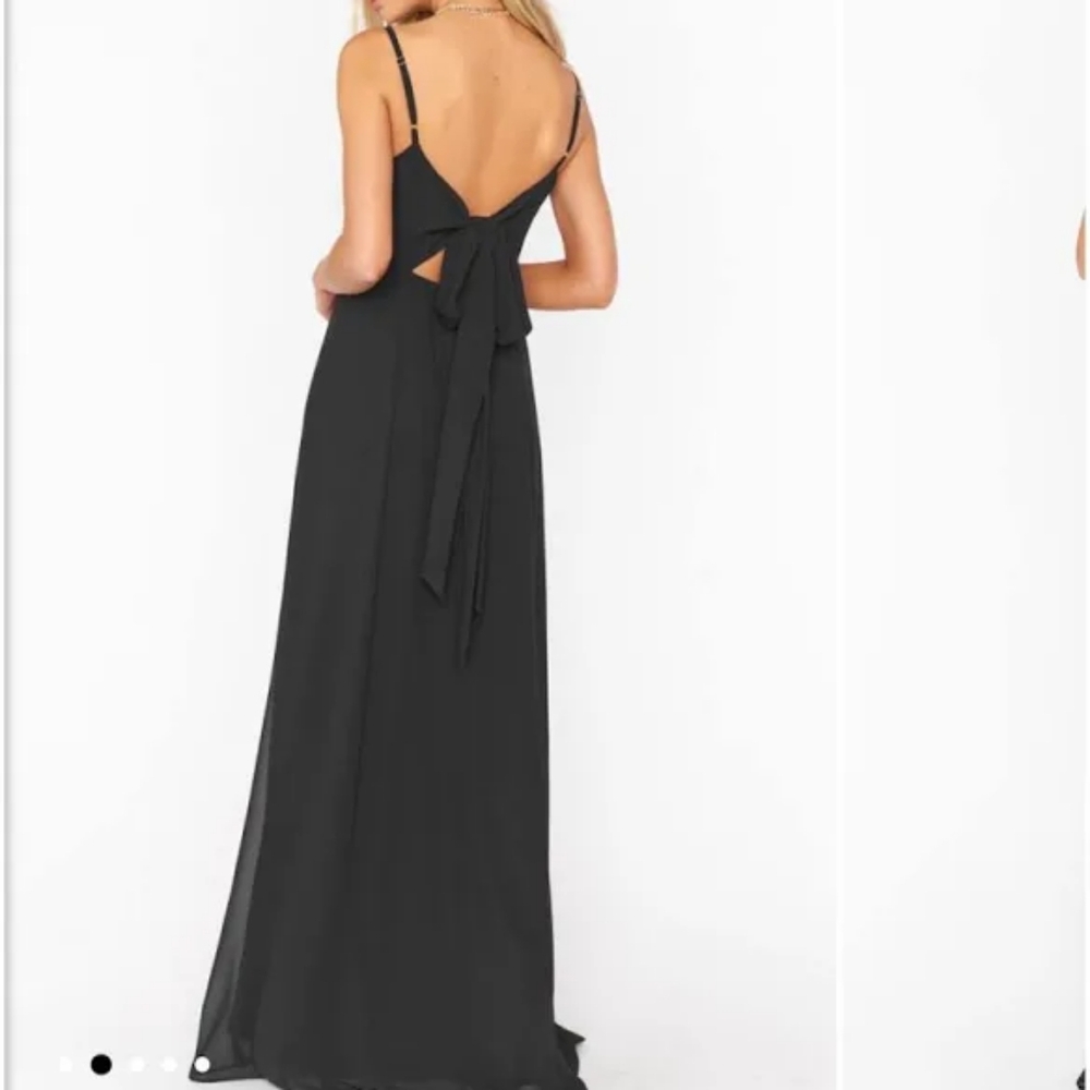 Show Me Your Mumu Lauren Tie Back Dress Small Black